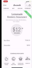 Lemonade's app